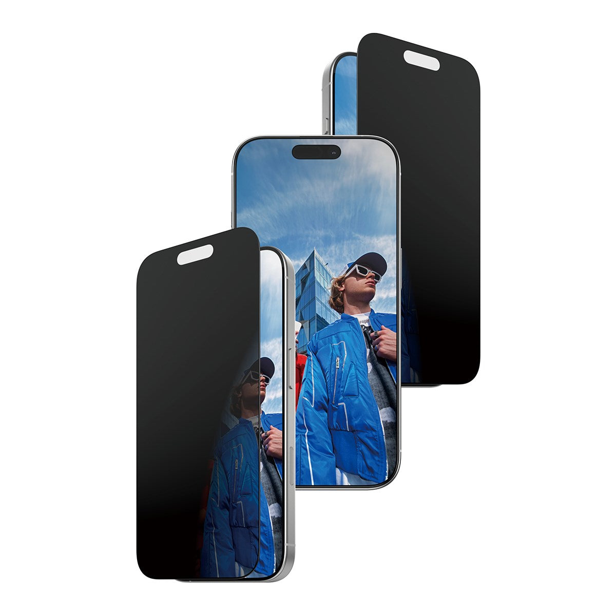 PanzerGlass® Privacy Displayschutz m. Schwarz Rahmen iPhone 17 | iPhone 16 Pro | Ultra-Wide Fit m. FASTFIT IN-A-BOX